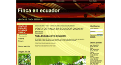 Desktop Screenshot of fincaecuador.webgarden.es