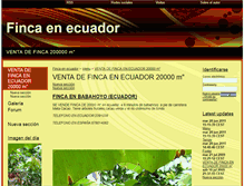 Tablet Screenshot of fincaecuador.webgarden.es