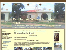 Tablet Screenshot of capillasanantoniodepaduamraparaguay.webgarden.es