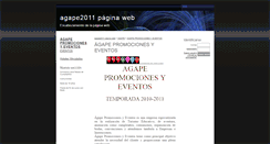 Desktop Screenshot of agapepromocionesyeventos.webgarden.es