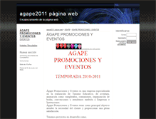 Tablet Screenshot of agapepromocionesyeventos.webgarden.es