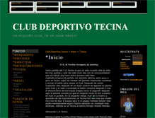 Tablet Screenshot of clubdeportivotecina.webgarden.es