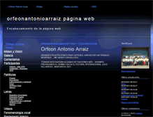 Tablet Screenshot of orfeonantonioarraiz.webgarden.es