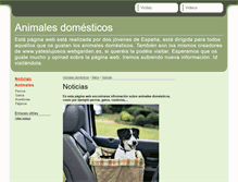 Tablet Screenshot of animalesdomesticos.webgarden.es