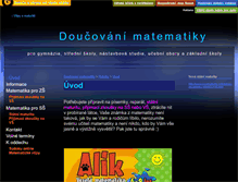 Tablet Screenshot of doucovani-matematika.webgarden.name